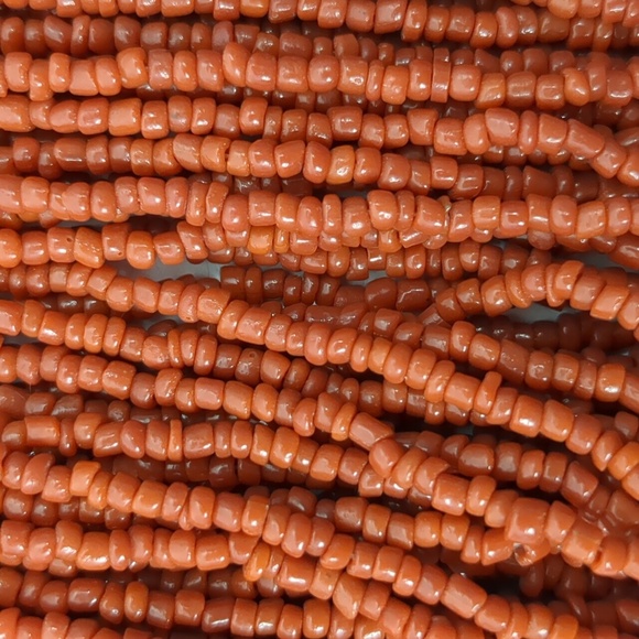 Chunky Seed Bead Multi-Strand Necklace Red - Picture 5 of 6